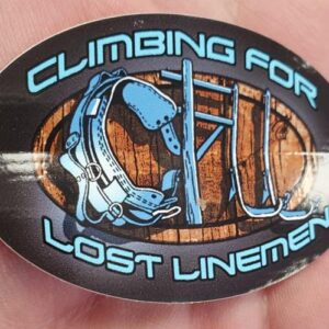 Climbing for lost linemen sticker