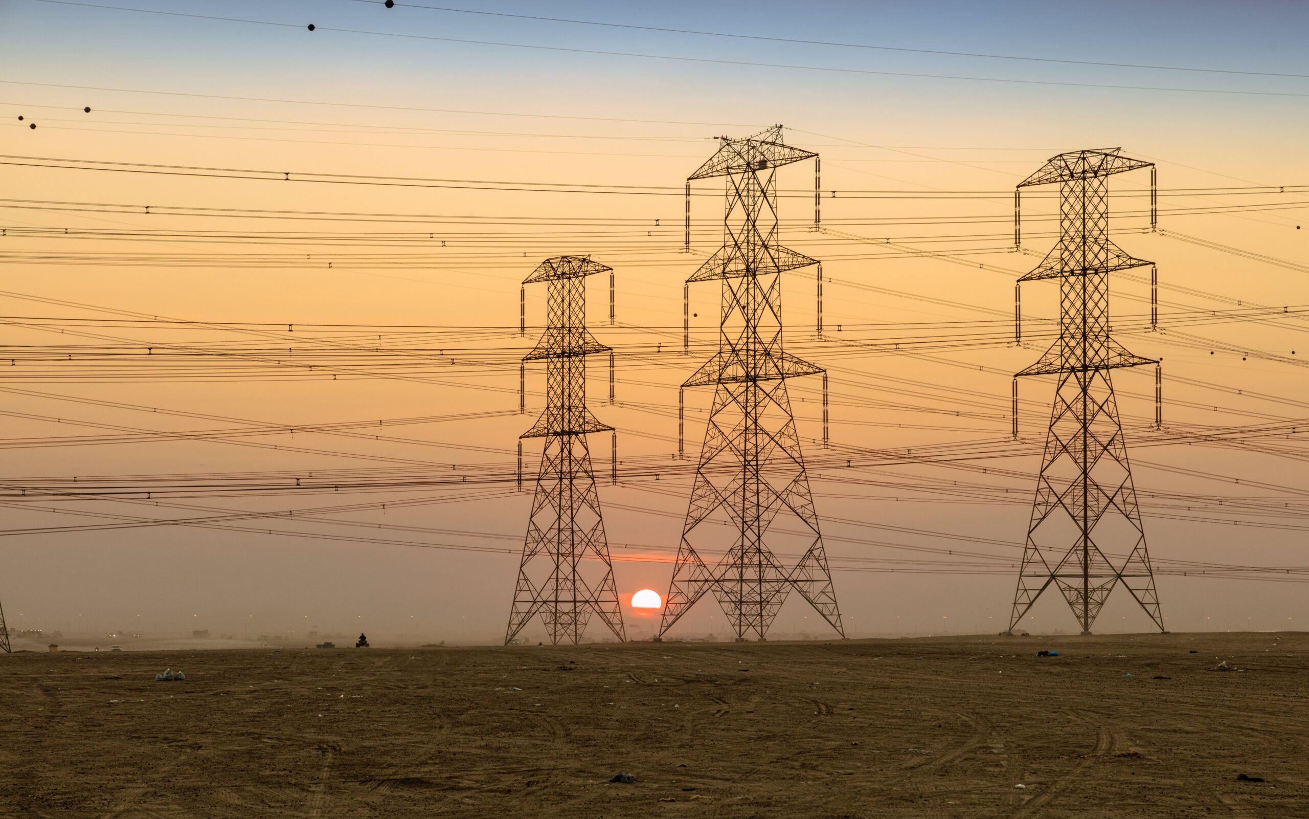 Power Lines at Dusk