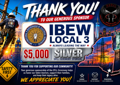 Thank You - IBEW 3 - $5000 Silver CFLL Sponsor