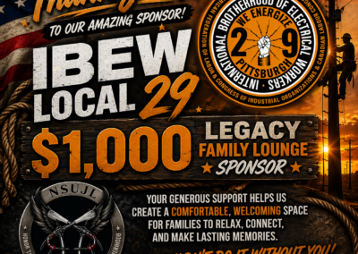 Thank You - IBEW Local 29- $1000 Legacy Family Lounge & Pole Sponsor